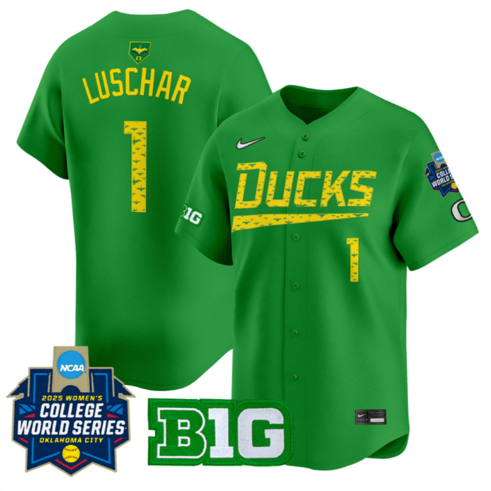 Kedre Luschar Jersey #1 Oregon Ducks Softball 2025 World Series Stitched Baseball - Image 4