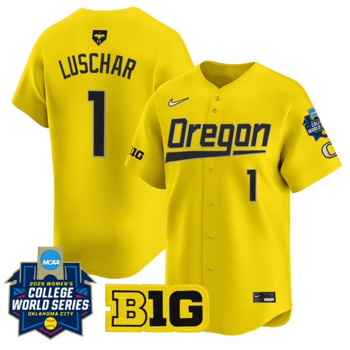 Kedre Luschar Jersey #1 Oregon Ducks Softball 2025 World Series Stitched Baseball - Image 2