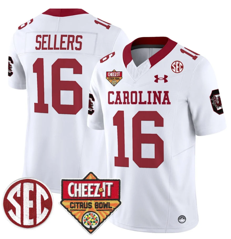 Lanorris Sellers Jersey #16 South Carolina Cheez-It Citrus Bowl Stitched Football - Image 2