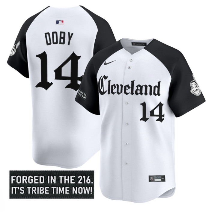 Larry Doby Jersey #14 Cleveland Indians Gothic Iron Edition Stitched Baseball