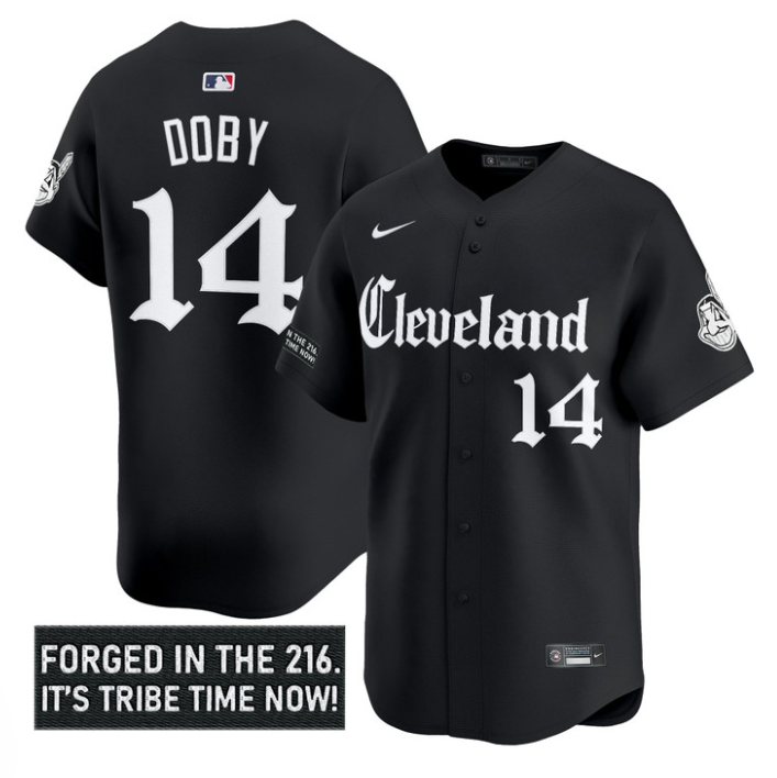 Larry Doby Jersey #14 Cleveland Indians Gothic Iron Edition Stitched Baseball - Image 3