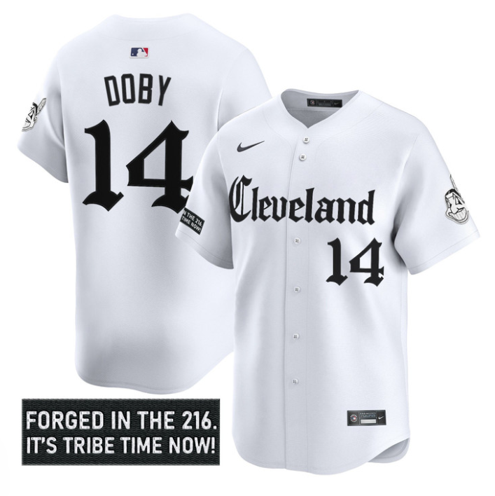 Larry Doby Jersey #14 Cleveland Indians Gothic Iron Edition Stitched Baseball - Image 2