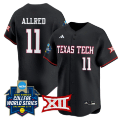 Lauren Allred Jersey #11 Texas Tech Red Raiders Softball 2025 World Series Stitched Baseball