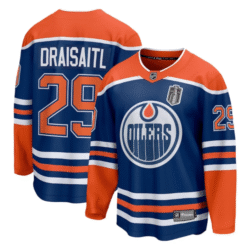 Leon Draisaitl Jersey 29 Edmonton Oilers 2025 Stanley Cup Final Home Breakaway Stitched Hockey