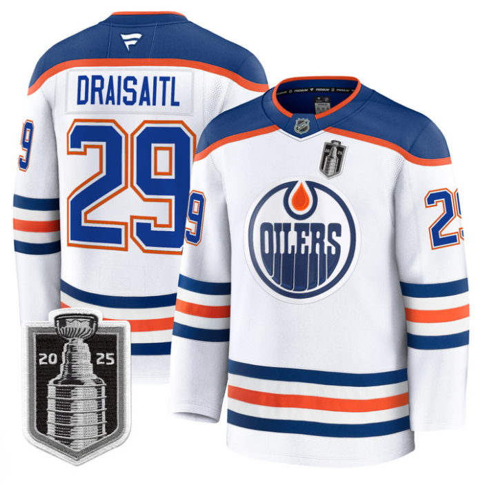 Leon Draisaitl Jersey #29 Edmonton Oilers 2025 Stanley Cup Final Away Stitched Hockey