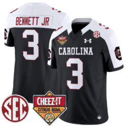 Mazeo Bennett Jr Jersey #3 South Carolina Cheez-It Citrus Bowl Patch Stitched Football