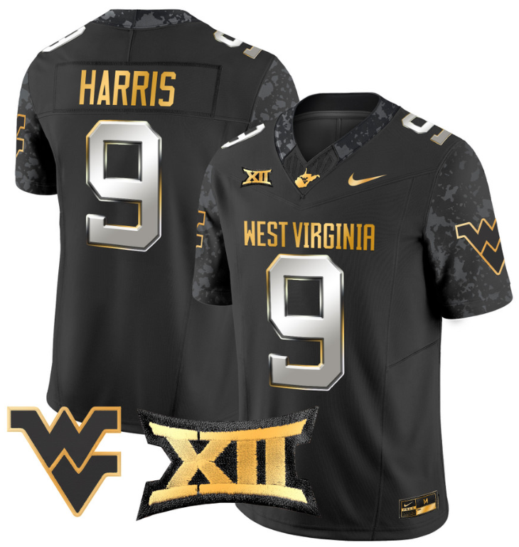 Major Harris Jersey #9 West Virginia Mountaineers Game Football Stitched - Image 2