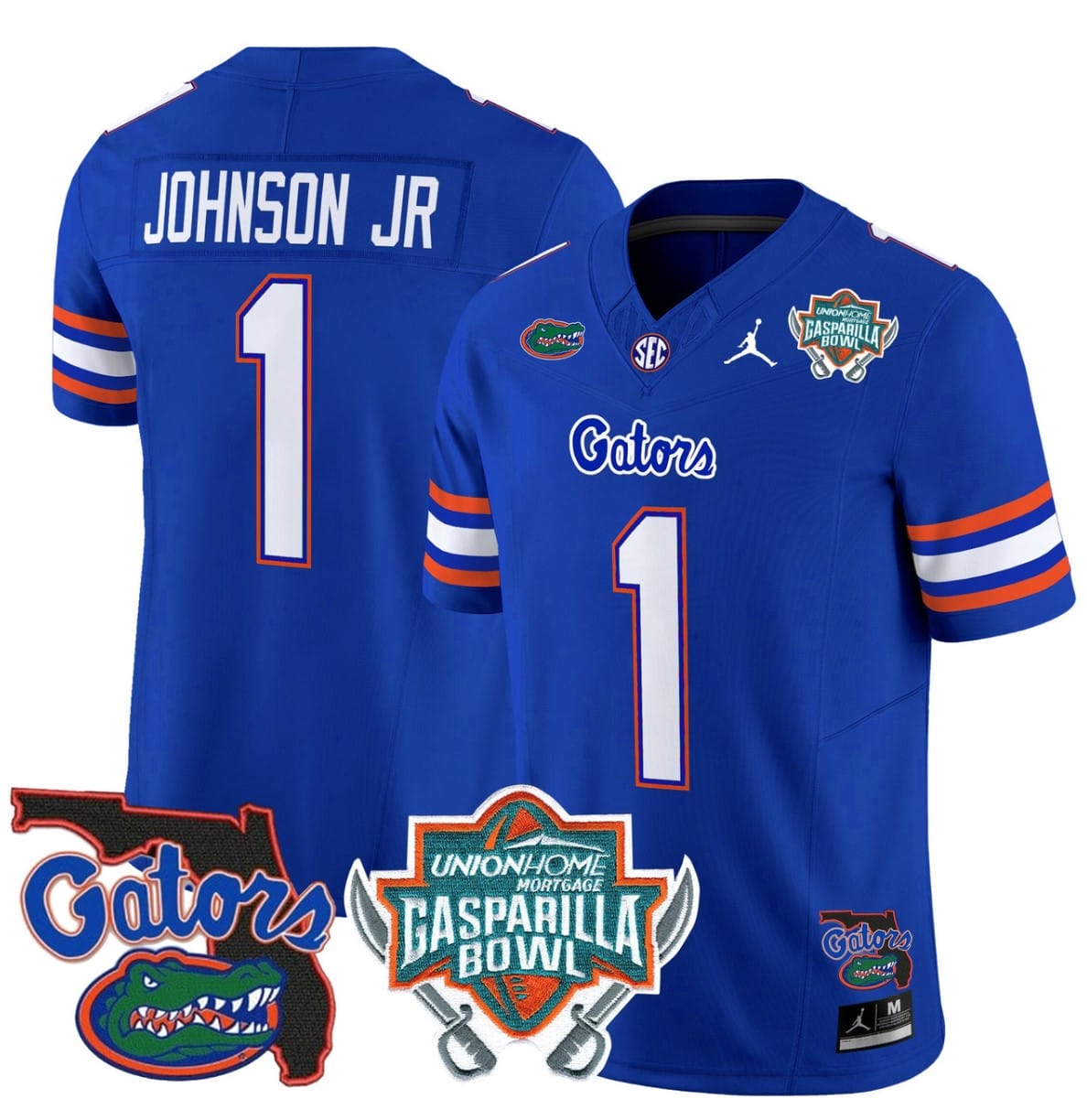 Montrell Johnson Jr Jersey #1 Florida Gators 2025 Gasparilla Bowl Patch Football Stitched - Image 3