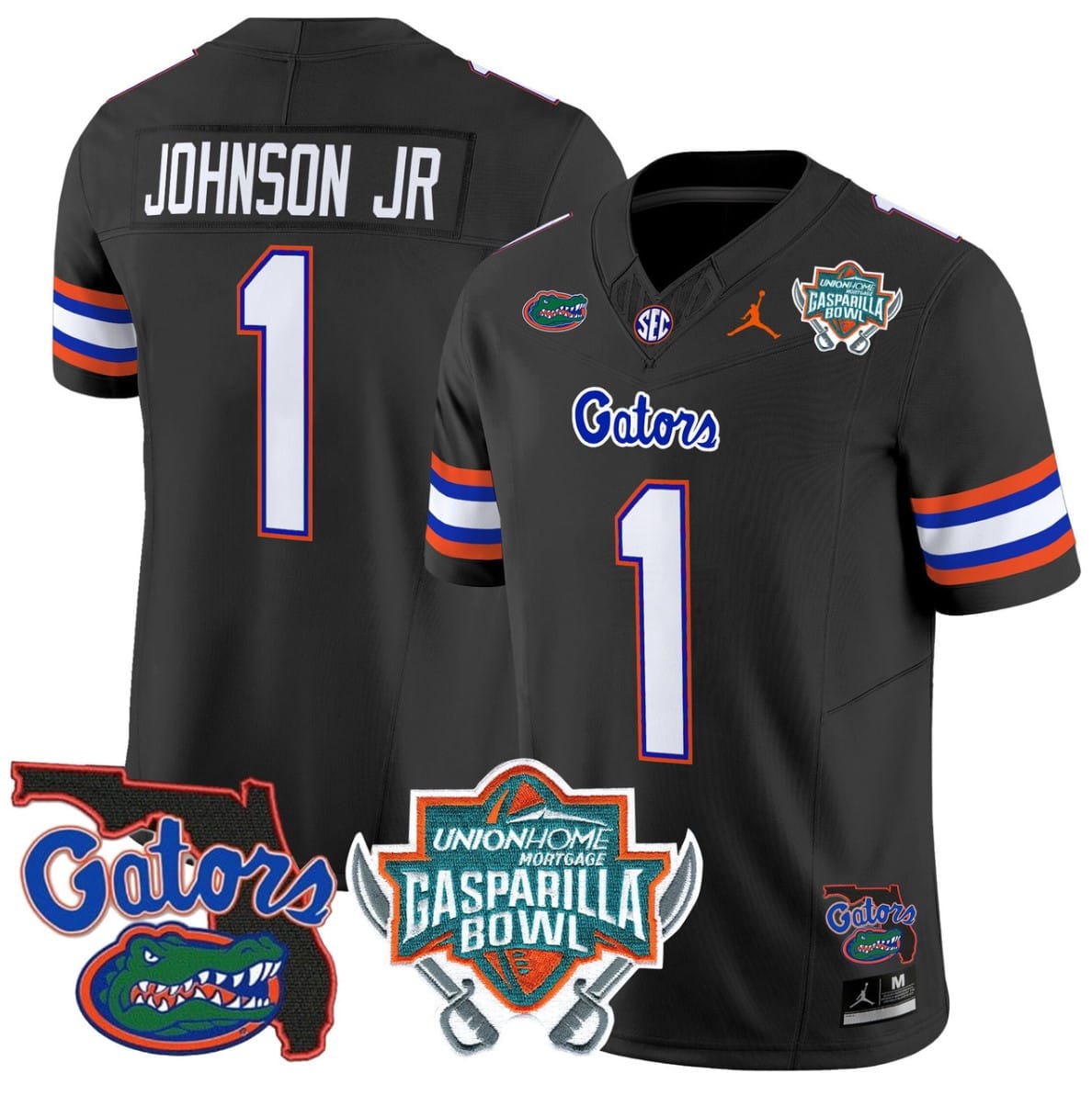 Montrell Johnson Jr Jersey #1 Florida Gators 2025 Gasparilla Bowl Patch Football Stitched - Image 6