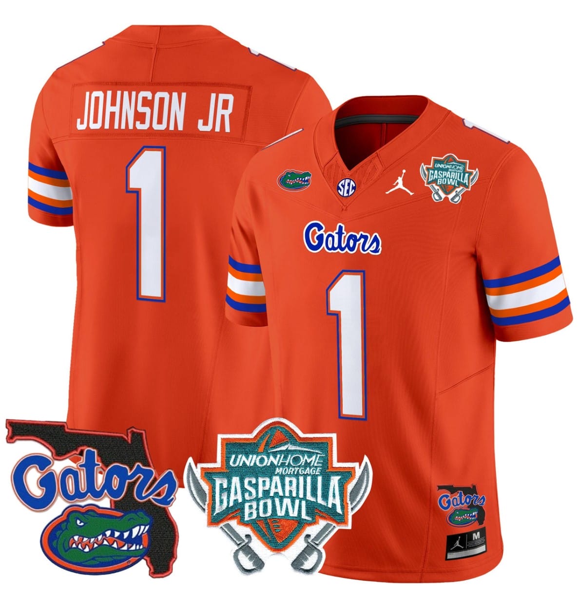 Montrell Johnson Jr Jersey #1 Florida Gators 2025 Gasparilla Bowl Patch Football Stitched - Image 5