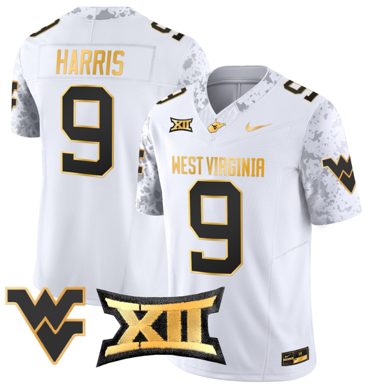 Major Harris Jersey #9 West Virginia Mountaineers Game Football Stitched - Image 8