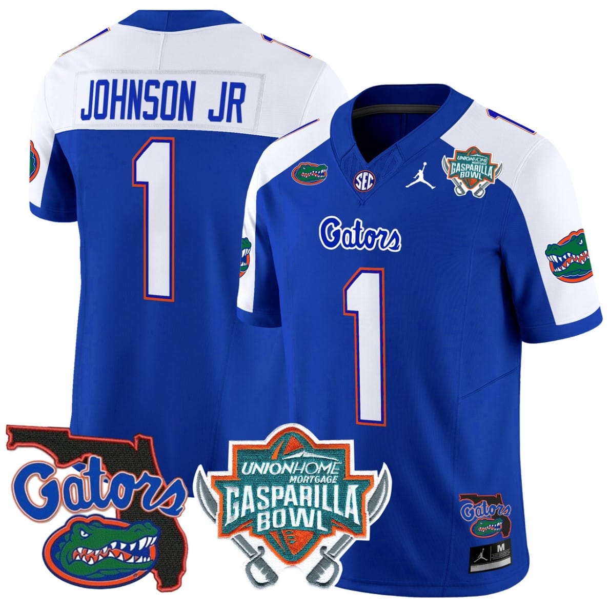 Montrell Johnson Jr Jersey #1 Florida Gators 2025 Gasparilla Bowl Patch Football Stitched - Image 4