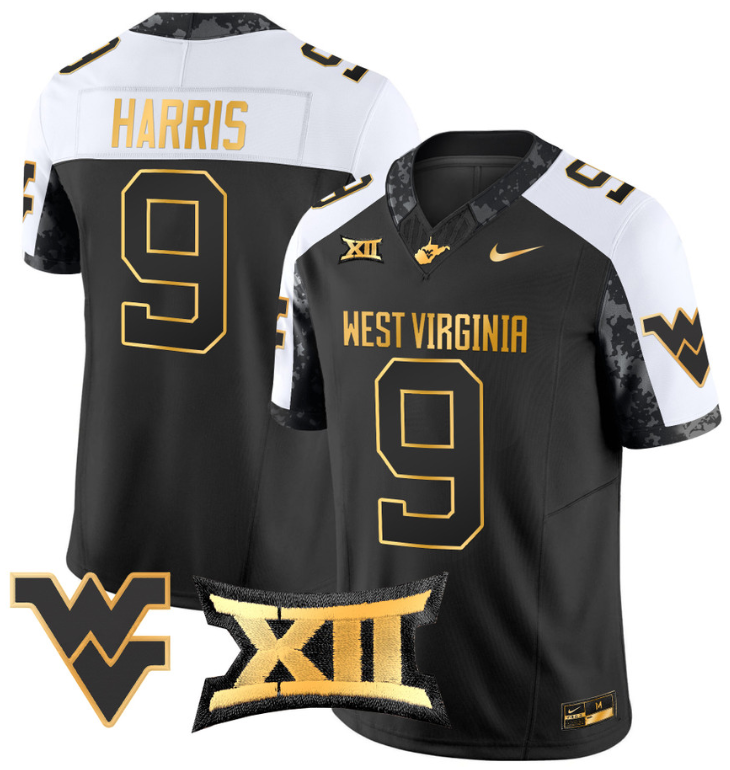 Major Harris Jersey #9 West Virginia Mountaineers Game Football Stitched - Image 4