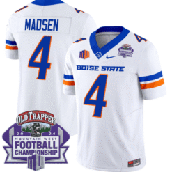 Alternative view of Maddux Madsen Jersey #4 Boise State Broncos 2024 Championship Stitched Football