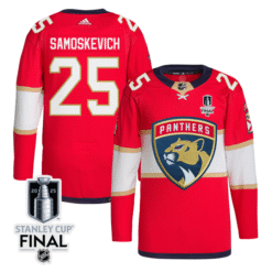 Alternative view of Mackie Samoskevich Jersey 25 Florida Panthers 2025 Stanley Cup Final Home Breakaway Stitched Hockey