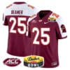 Frank Beamer Jersey #25 Virginia Tech Hokies 2025 Duke’s Mayo Bowl Patch Vapor Stitched Football