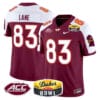 Jaylin Lane Jersey #83 Virginia Tech Hokies 2025 Duke’s Mayo Bowl Patch Vapor Stitched Footbal