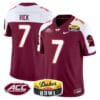 Michael Vick Jersey #7 Virginia Tech Hokies 2025 Duke’s Mayo Bowl Patch Vapor Stitched Football