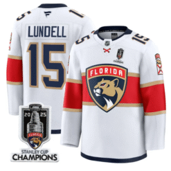 Alternative view of Anton Lundell Jersey #15 Florida Panthers 2025 Stanley Cup Champions Stitched Hockey
