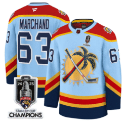 Brad Marchand Jersey #63 Florida Panthers 2025 Stanley Cup Champions Stitched Hockey