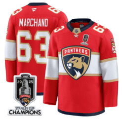 Alternative view of Brad Marchand Jersey #63 Florida Panthers 2025 Stanley Cup Champions Stitched Hockey