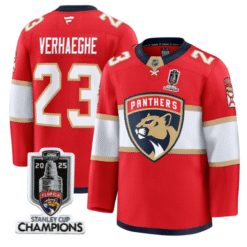 Alternative view of Carter Verhaeghe Jersey #23 Florida Panthers 2025 Stanley Cup Champions Stitched Hockey