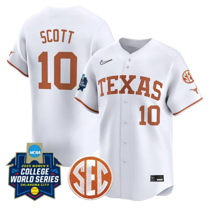 Mia Scott Jersey #10 Texas Longhorns 2025 World Series Stitched Baseball - Image 2