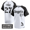 Mike Trout Jersey #27 Los Angeles Angels Gothic Halo Edition Alternate Stitched Baseball