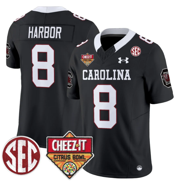 Nyck Harbor Jersey #8 South Carolina Cheez-It Citrus Bowl Patch Stitched Football - Image 5