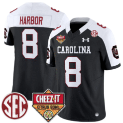 Nyck Harbor Jersey #8 South Carolina Cheez-It Citrus Bowl Patch Stitched Football