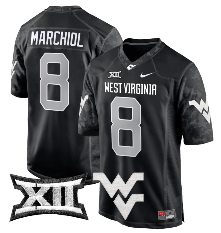 Nicco Marchiol Jersey #8 West Virginia Mountaineers Game Football Stitched - Image 8