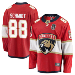 Nate Schmidt 88 Florida Panthers 2025 Stanley Cup Final Home Breakaway Jersey Stitched Hockey