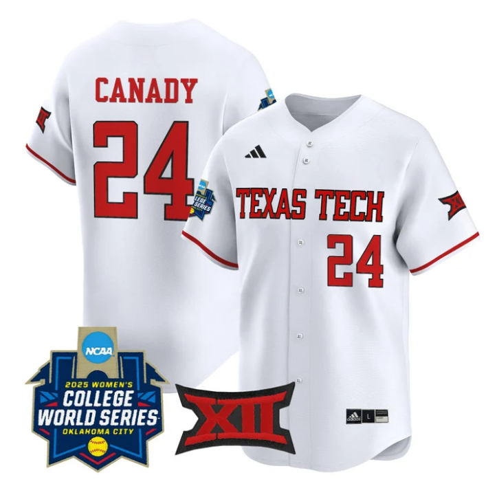 NiJaree Canady Jersey #24 Texas Tech Red Raiders 2025 World Series Stitched Baseball - Image 2