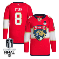 Alternative view of Nico Sturm Jersey 8 Florida Panthers 2025 Stanley Cup Final Home Breakaway Stitched Hockey