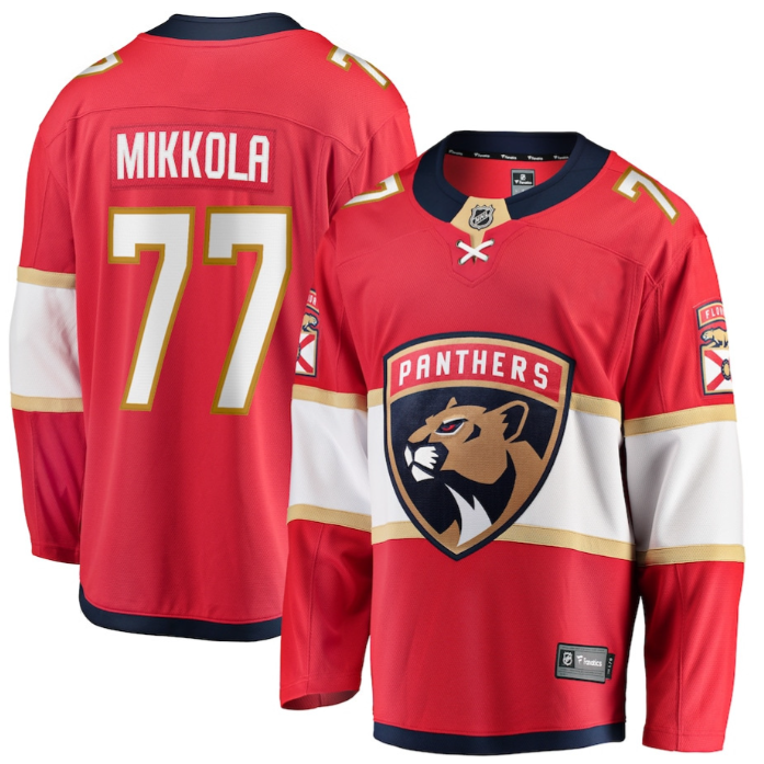Niko Mikkola Jersey 77 Florida Panthers 2025 Breakaway Player Stitched Hockey