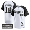 Nolan Schanuel Jersey #18 Los Angeles Angels Gothic Halo Edition Alternate Stitched Baseball