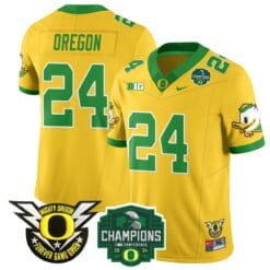 Alternative view of Oregon Jersey #24 Oregon Ducks 2024 Big Ten Champions Football Stitched