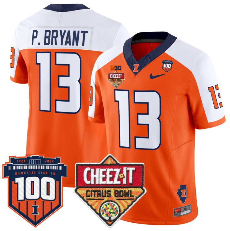 Pat Bryant Jersey #13 Illinois Fighting 2025 Cheez-It Citrus Bowl Stitched Football - Image 5