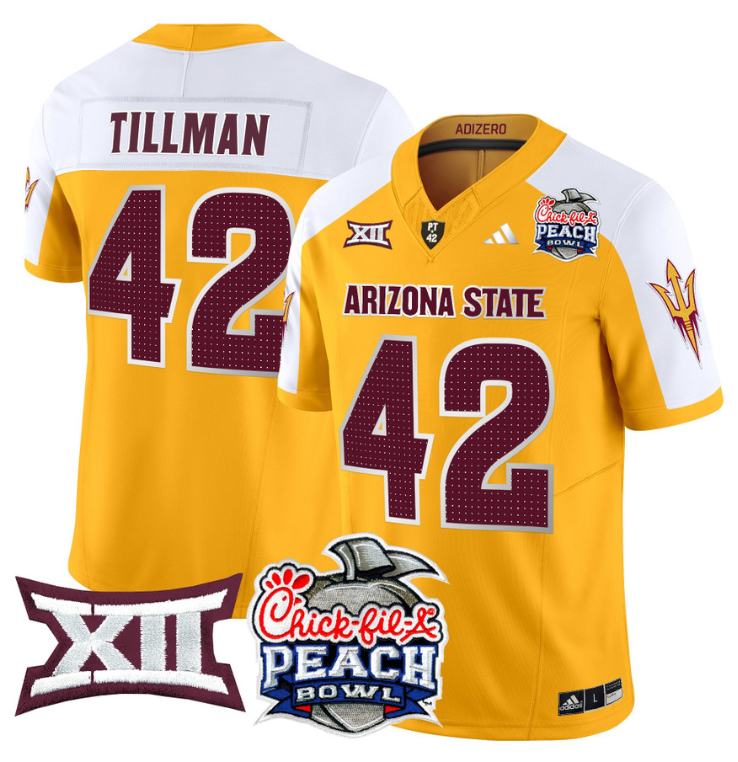 Pat Tillman Jersey #42 Arizona State Sun Devils 2025 Peach Bowl Stitched Football - Image 5