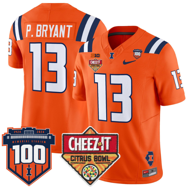 Pat Bryant Jersey #13 Illinois Fighting 2025 Cheez-It Citrus Bowl Stitched Football - Image 4