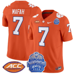 Alternative view of Phil Mafah Jersey #7 Clemson Tigers 2024 ACC Championship Patch Stitched Football