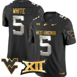 Alternative view of Pat White Jersey #5 West Virginia Mountaineers Game Football Stitched