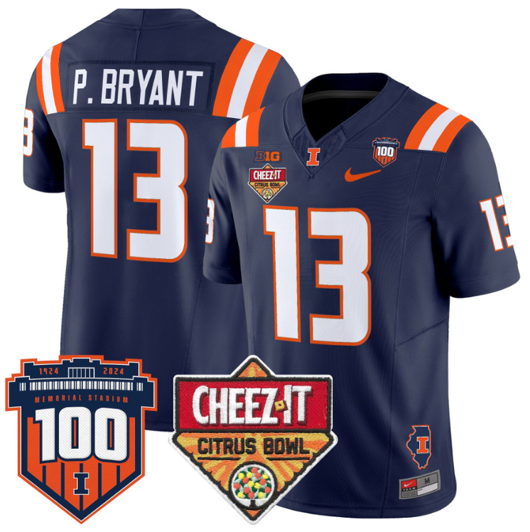 Pat Bryant Jersey #13 Illinois Fighting 2025 Cheez-It Citrus Bowl Stitched Football - Image 6