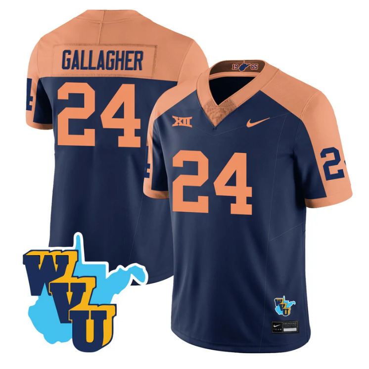 Rodney Gallagher Jersey #24 West Virginia Mountaineers 1965-2025 Throwback Football Stitched - Image 3