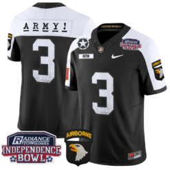 Rotm Jersey #3 Army Black Knights Independence Bowl Patch Stitched Football
