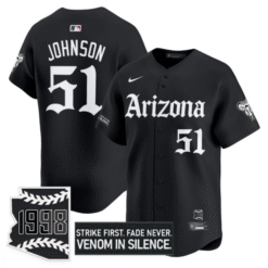 Randy Johnson Jersey #51 Arizona Diamondbacks Gothic Desert Fang Edition Stitched Baseball