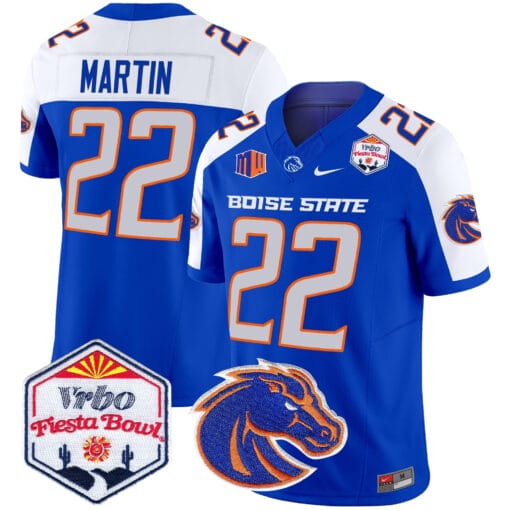Doug Martin Jersey #22 Boise State Broncos 2025 Fiesta Bowl Patch Stitched Football - Image 4
