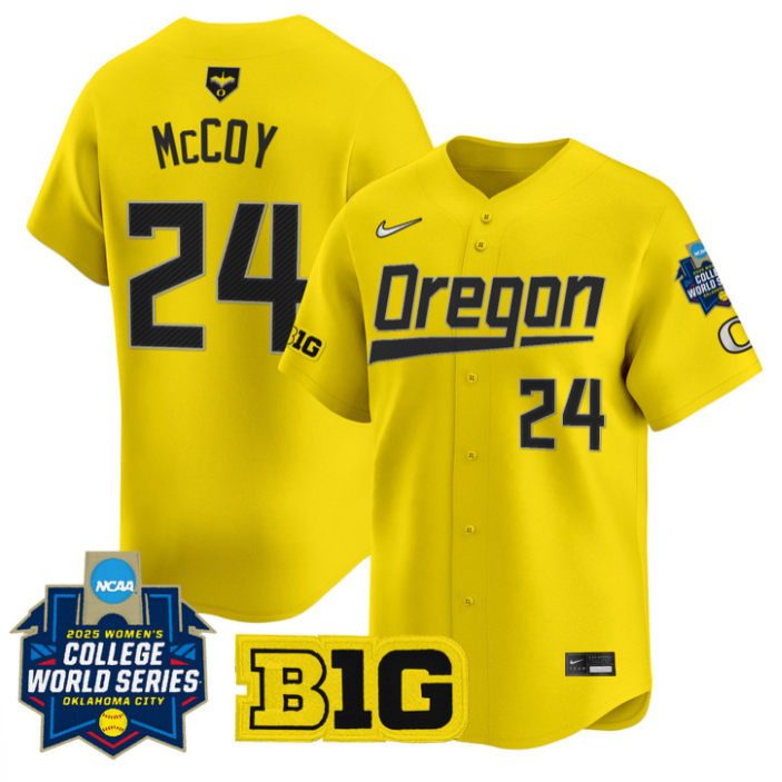 Rylee McCoy Jersey #24 Oregon Ducks Softball 2025 World Series Stitched Baseball - Image 3