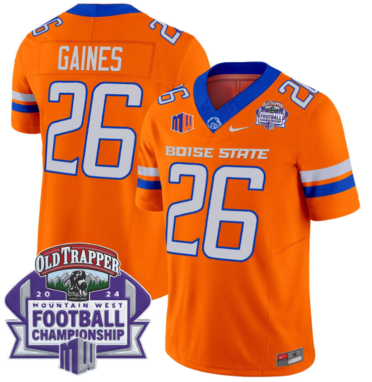 Sire Gaines Jersey #26 Boise State Broncos 2024 Championship Stitched Football - Image 5