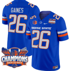 Alternative view of Sire Gaines Jersey #26 Boise State Broncos Back To Back Champions Stitched Football